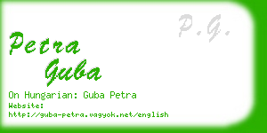 petra guba business card